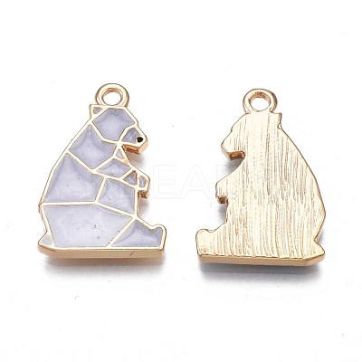 Rack Plating Alloy Enamel Pendants ENAM-S122-76-1