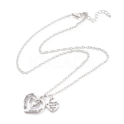 Alloy Pendant Necklaces NJEW-K121-09P-1