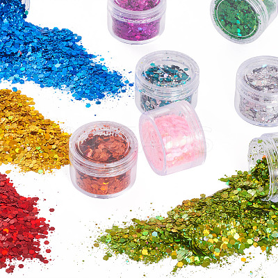 10 Boxs 10 Colors Nail Art Flash Powder and Sequins MRMJ-TA0001-30-1