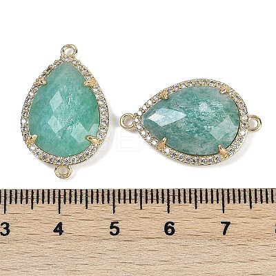Natural Amazonite Faceted Teardrop Links G-B126-03G-02-1