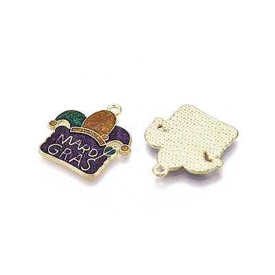 Carnival/Mardi Gras Theme Alloy Enamel & Glitter Powder Pendants ENAM-T020-53C-RS-1