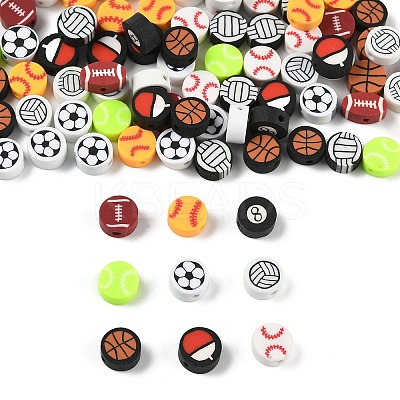 100Pcs Handmade Polymer Clay Beads CLAY-FP0001-10-1
