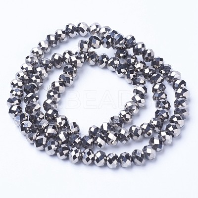 Electroplate Transparent Glass Beads Strands EGLA-A034-T4mm-UA03-1