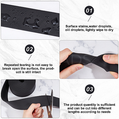 Synthetic Rubber Waterproof Edge Banding AJEW-WH0528-93B-1