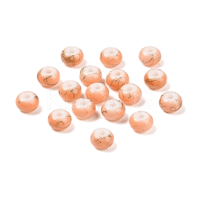 Opaque Spray Painted Glass Beads X1-GLAA-G118-01L-1
