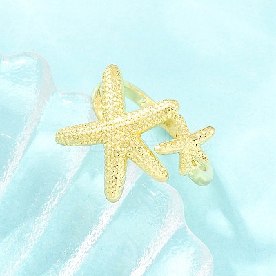 Ocean Brass Cuff Open Rings KK-CBA5A76-04G-02-1