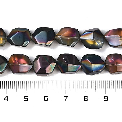 Electroplate Glass Beads Strands EGLA-C009-01A-HP01-1