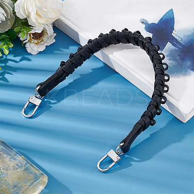 Imitation Leather Braided Bag Handles DIY-WH0374-30-1