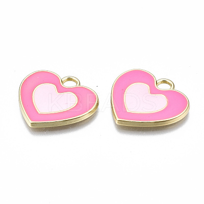 Rack Plating Alloy Enamel Pendants ENAM-T014-03F-RS-1