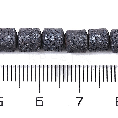 Frosted Natural Lava Rock Beads Strands G-E618-02C-1
