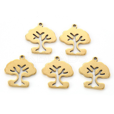 PVD Vacuum Plating 304 Stainless Steel Charms STAS-N092-04B-G-1