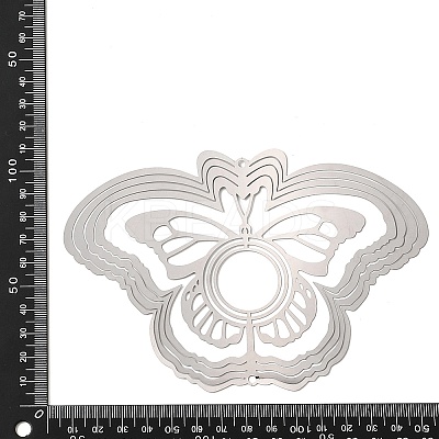 201 Stainless Steel 3D Rotating Hanging Wind Spinner STAS-C166-02P-1