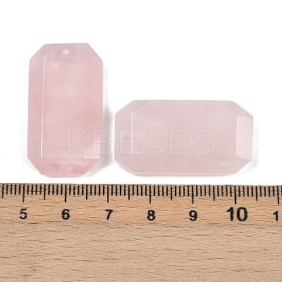 Natural Rose Quartz Pendants G-H325-03E-1