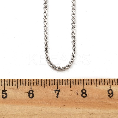 Brass Rolo Chains Necklaces for Women NJEW-D302-22P-1