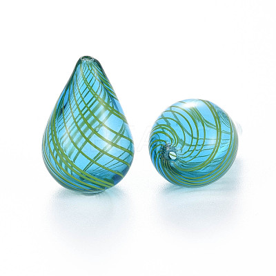 Transparent Handmade Blown Glass Globe Beads GLAA-T012-05-1
