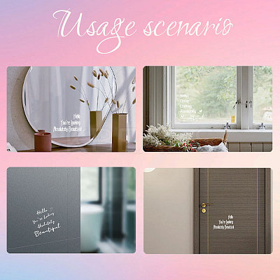 Waterproof Reflective Plastic Mirror Stickers DIY-WH0668-001-1