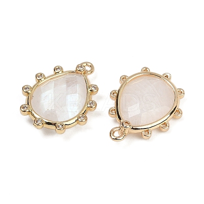 Natural Moonstone Faceted Pendants G-K347-06G-05-1