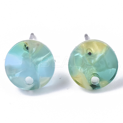 Cellulose Acetate(Resin) Stud Earring Findings KY-R022-017-1