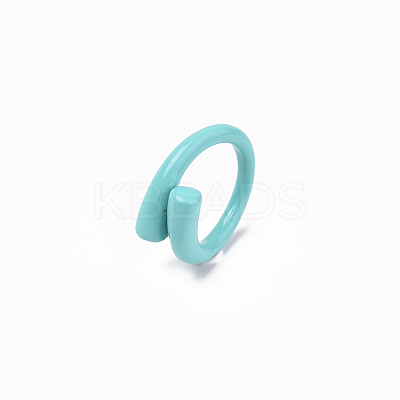 Spray Painted Alloy Cuff Rings RJEW-T011-14-RS-1