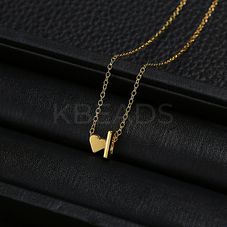 Alloy Letter Heart Pendant Necklaces for Women WGBB55E-05-1