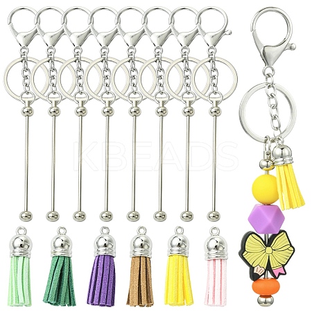 12Pcs 6 Colors Faux Suede Tassel Pendant Decorations KEYC-YW0001-26-1