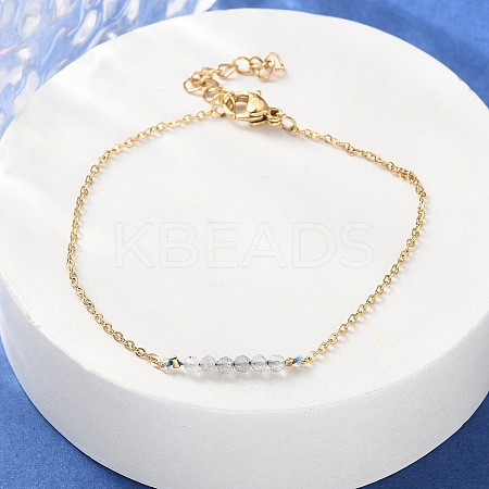 304 Stainless Steel Natural Labradorite Beads Link Bracelets BJEW-A036-15G-1