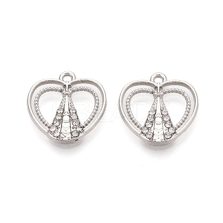 Alloy Rhinestone Pendants FIND-N008-29P-1