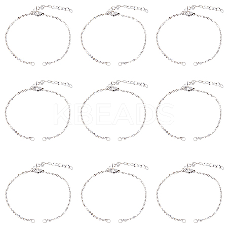 20Pcs 304 Stainless Steel Cable Chain Bracelet Making AJEW-SP0001-01-1