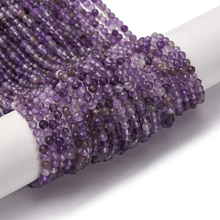 Faceted Natural Amethyst Beads Strands LS-G-RM241221-C35-01-1