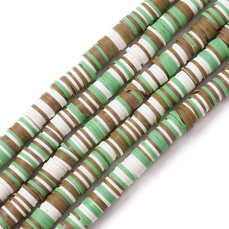 Handmade Polymer Clay Beads Strands CLAY-R089-8mm-T003-1