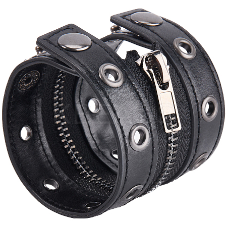 Punk PU Leather Cord Bracelets BJEW-WH20008-12C-1