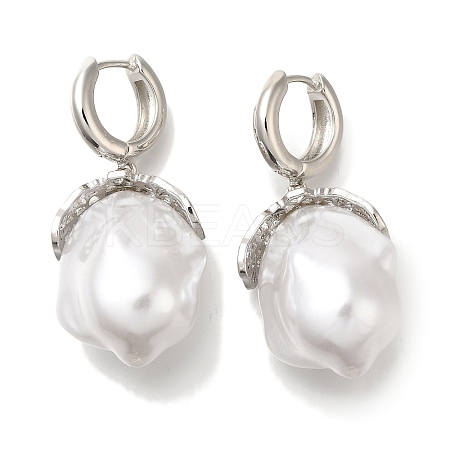 Rack Plating Brass Hoop Earrings EJEW-H016-03P-1