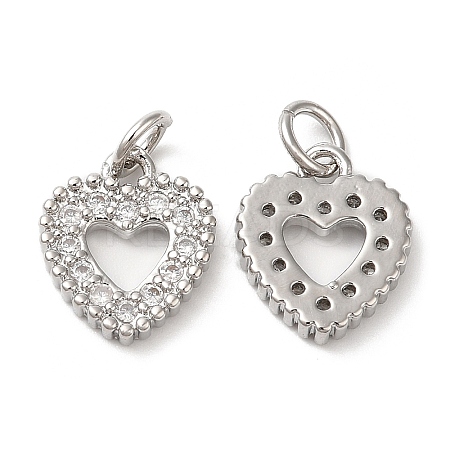 Eco-Friendly Brass Micro Pave Cubic Zirconia Pendants KK-M246-21P-1