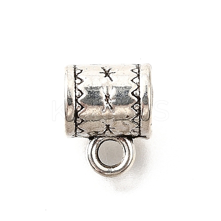 Tibetan Style Alloy Tube Bails TIBE-L008-13AS-1
