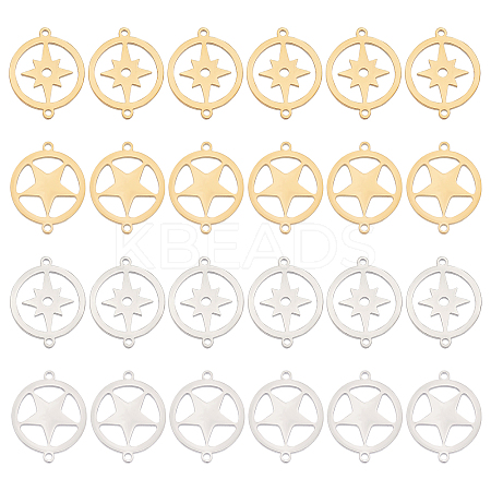 24Pcs 4 Style Stainless Steel Links Connectors STAS-UN0027-67-1