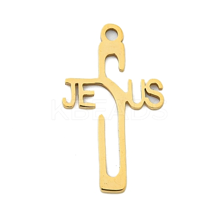 Ion Plating(IP) 201 Stainless Steel Pendants STAS-M015-07G-1