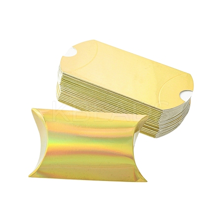 20Pcs Laser Cardboard Paper Pillow Candy Packing Boxes CON-YW0001-94F-1
