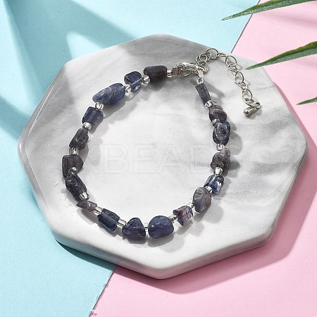 Natural Iolite Chips Bracelets for Women BJEW-H623-01S-03-1
