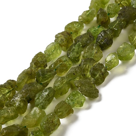Raw Rough Natural Olive Quartz Beads Strands G-I283-G07-01-1