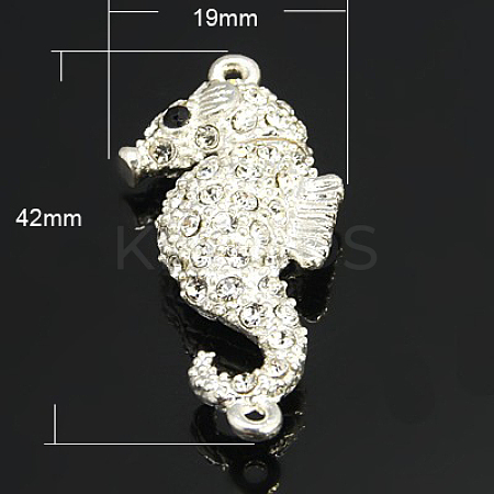 Alloy Rhinestone Magnetic Clasps RB-G056-S-1