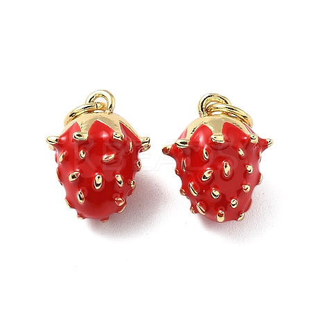 Brass Enamel Pendants KK-R229-07G-07-1