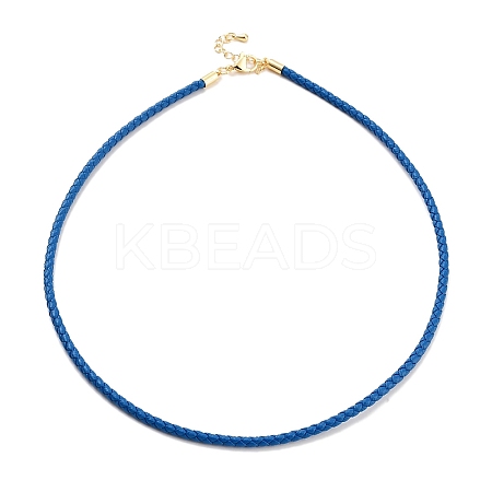 Braided Round Imitation Leather Bracelets Making BJEW-H610-01G-15-1