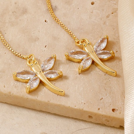 Elegant 3D Dragonfly Ear Thread ZC2846-1