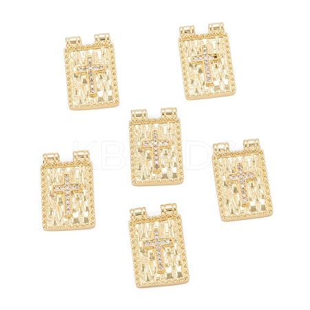 Brass Micro Pave Cubic Zirconia Pendant ZIRC-P089-03G-1