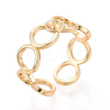 Ring Brass & Enamel Cup Peg Ring Settings KK-N274-26G-1