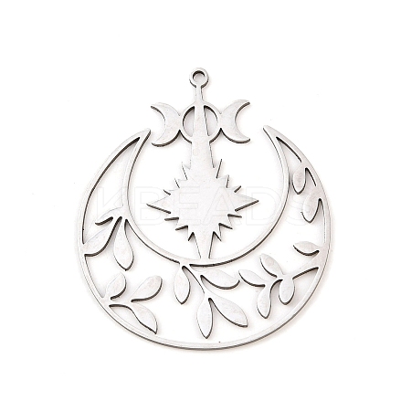 201 Stainless Steel Pendants STAS-I362-01P-03-1