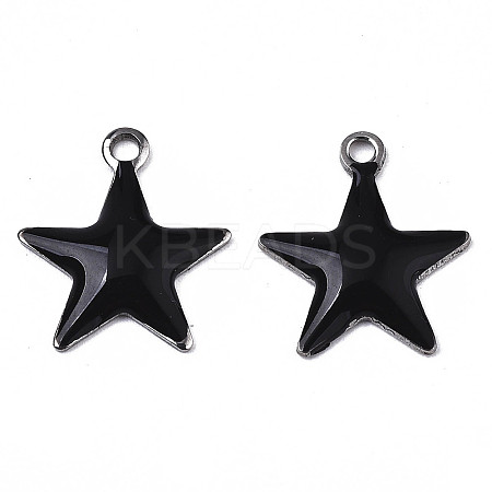 201 Stainless Steel Enamel Charms X-STAS-N088-14A-1