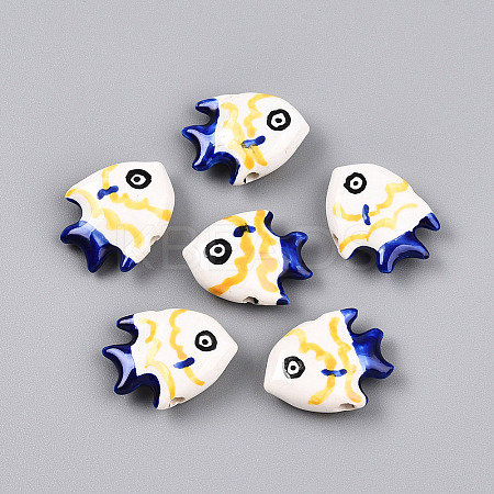 Handmade Porcelain Beads PORC-N009-08C-1