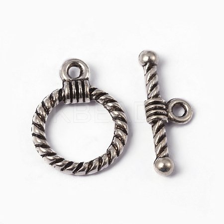 Tibetan Style Alloy Toggle Clasps LS-EA9138Y-NF-1