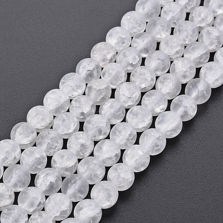 Crackle Glass Beads Strands GLAA-S192-D-007A-1